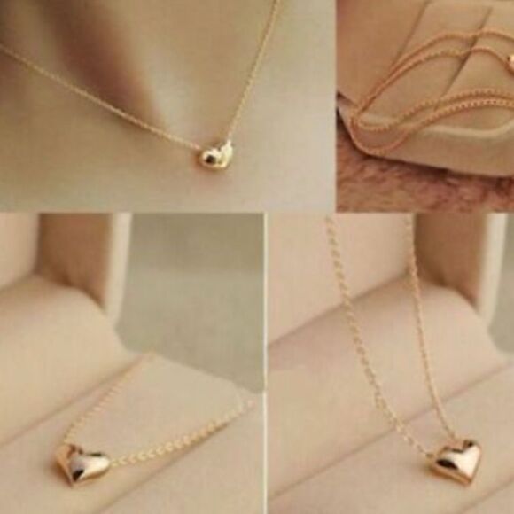 Gold tone Boho Heart Necklace - Picture 5 of 6